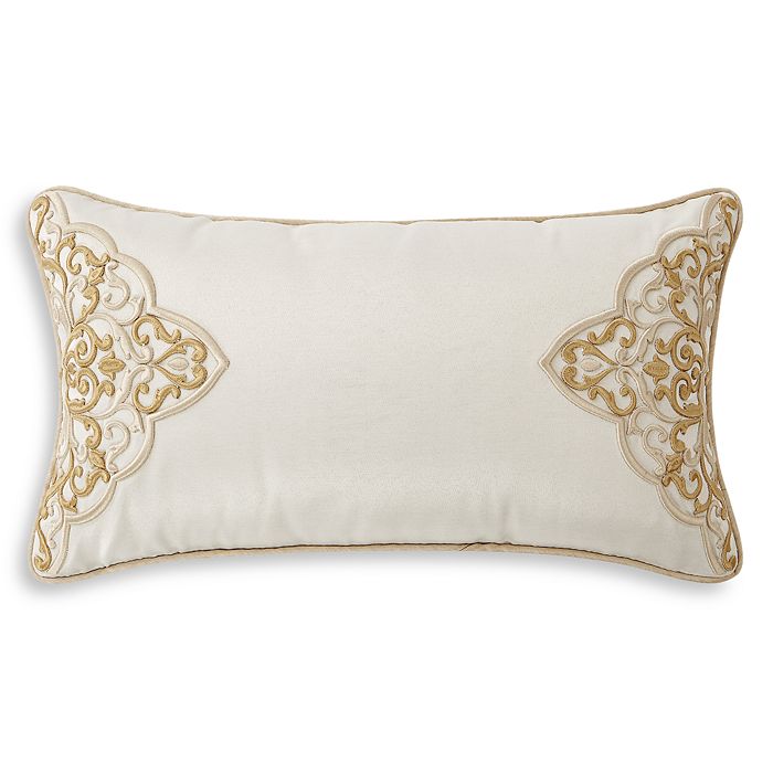 Waterford Shelah Embroidered Neck Roll Decorative Pillow 11 X 20