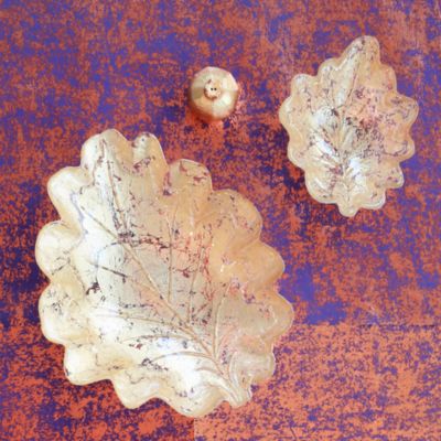 Moon Glass Leaf Medium Bowl