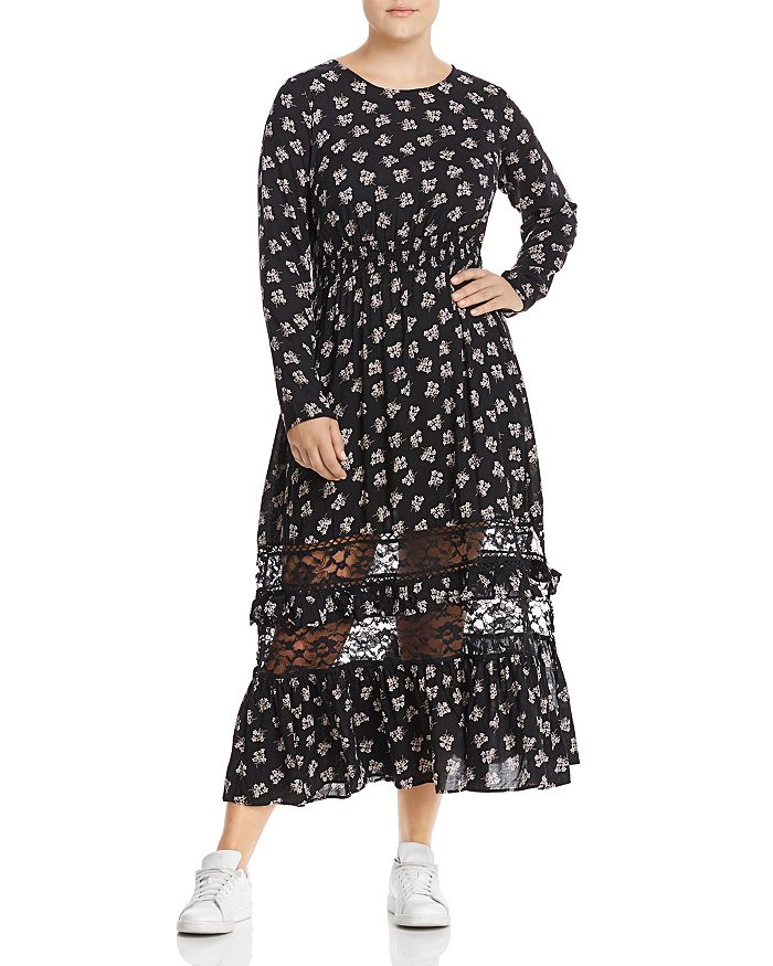 Lost Ink Plus Floral-Print Maxi Dress | Bloomingdale's