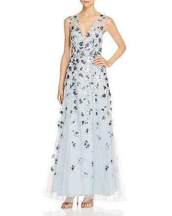 BCBGMAXAZRIA Sequined Tulle Gown | Bloomingdale's