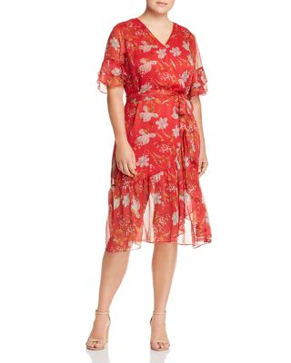 vince camuto faux wrap dress