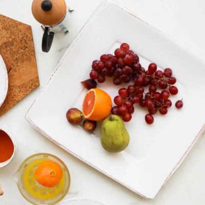 Melamine Lastra White Square Platter