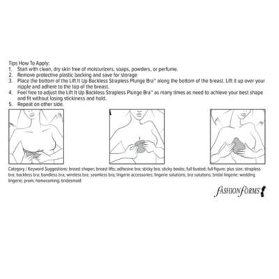 Lift It Up Adhesive Strapless Backless Plunge Bra