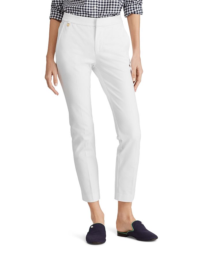 Ralph Lauren Lauren  Cropped Skinny Pants In White