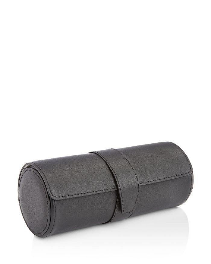 Shop Royce New York Leather Travel Double Watch Roll In Black