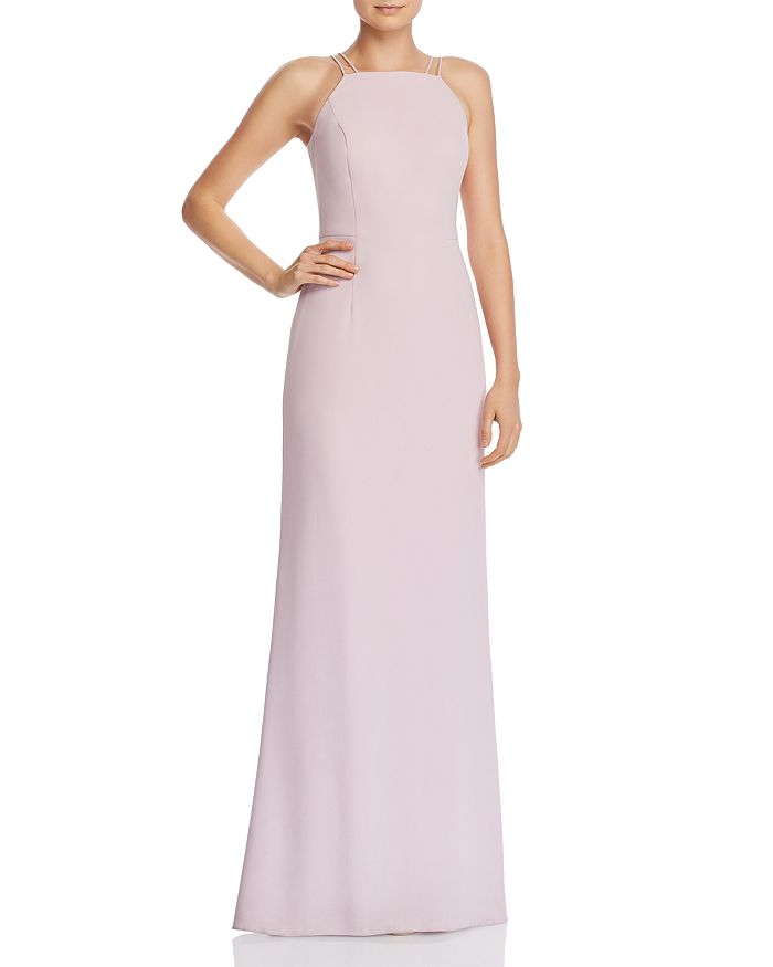 Aidan Mattox Aidan By  Ruffle-trimmed Gown In Icy Pink