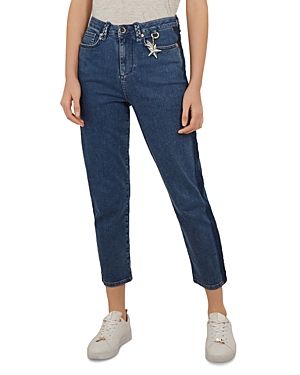 TED BAKER COLOUR BY NUMBERS ERUCA HIGH WAIST STRAIGHT JEANS IN MID WASH,WMP-ERUCA-WH9W