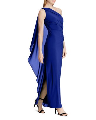 Ralph Lauren Georgette One-Shoulder Gown | Bloomingdale's