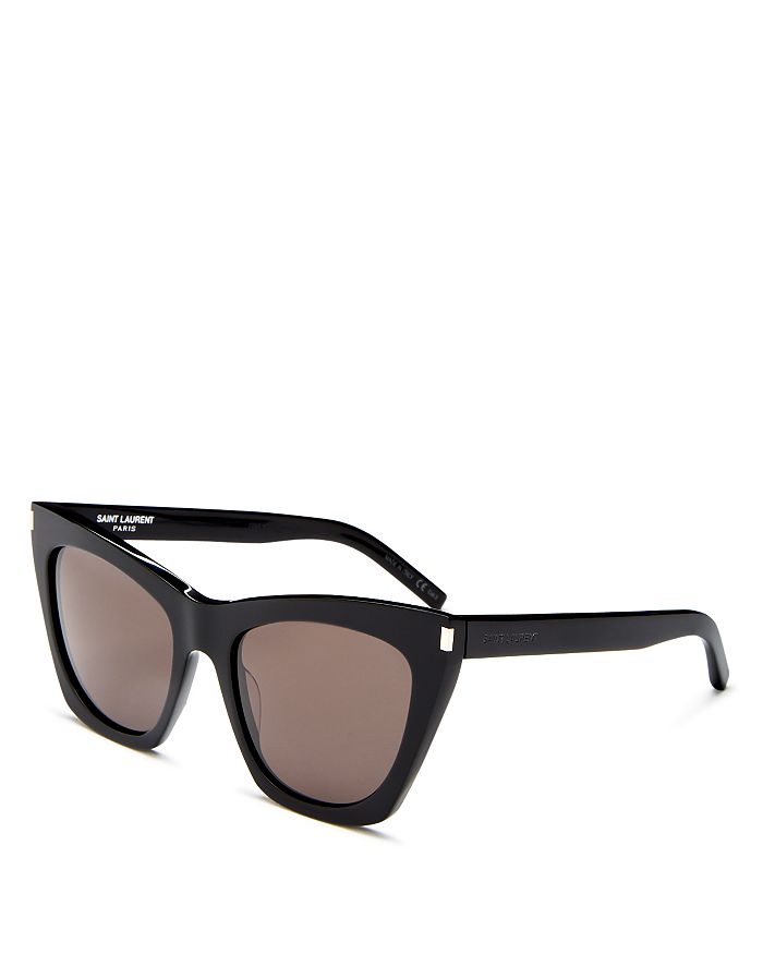 SAINT LAURENT YSL-Monogram Cat-Eye Acetate Sunglasses