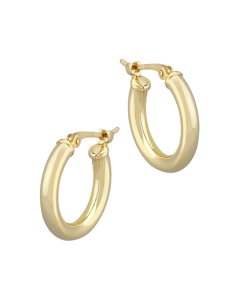Bloomingdale's Fine Collection Small Tube Hoop Earrings in 14K Yellow Gold