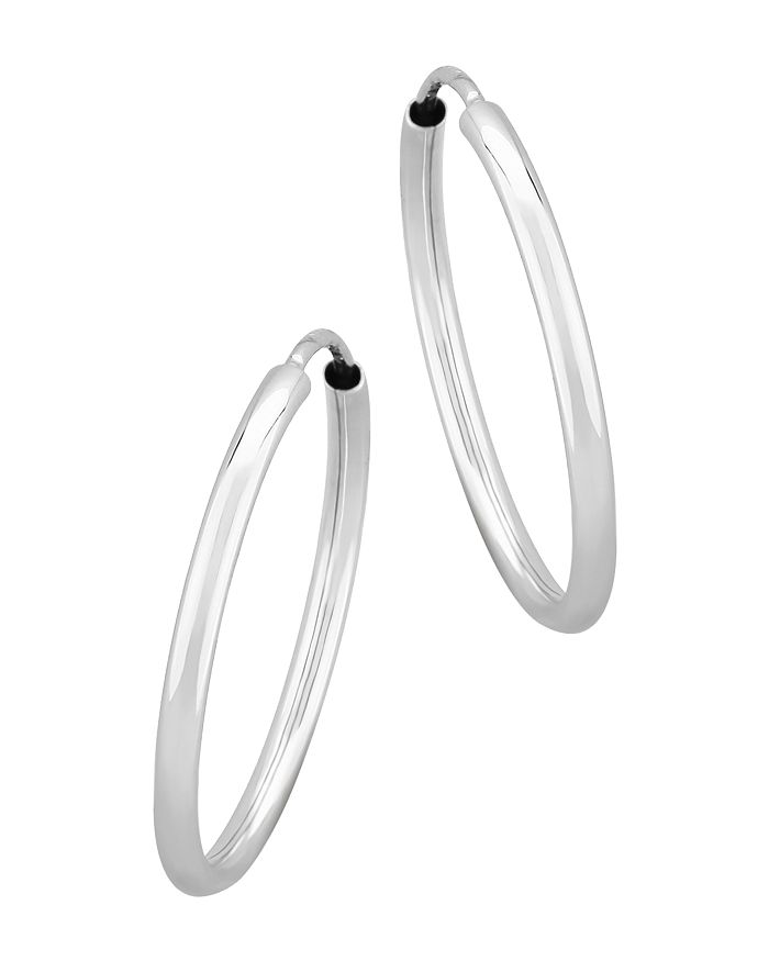 Bloomingdale's - Small Endless Hoop Earrings in 14K White Gold - 100% Exclusive