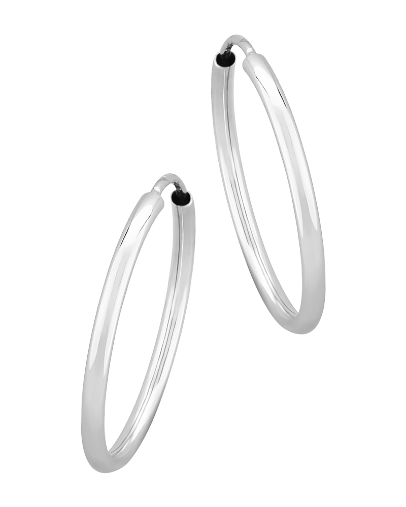 Bloomingdale's Small Endless Hoop Earrings In 14k White Gold - Exclusive In White