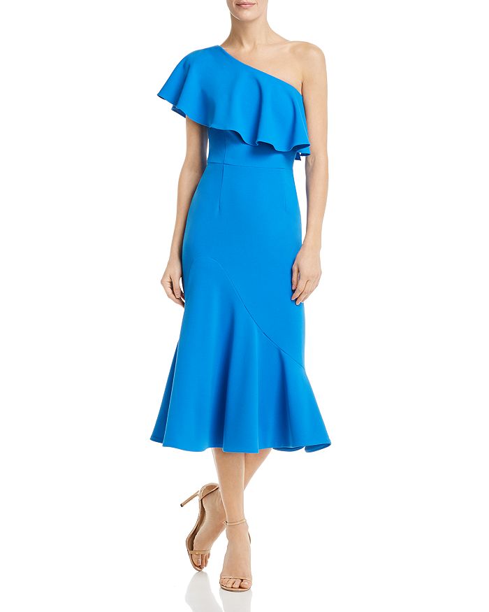 Aqua One-shoulder Ruffled Dress - 100% Exclusive In Azure