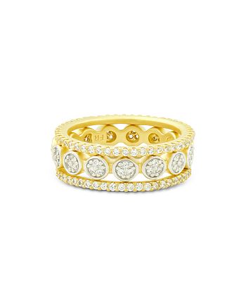 Freida Rothman Fleur Bloom Empire Stackable Rings in 14K Gold-Plated ...