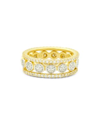 Freida Rothman Fleur Bloom Empire Stackable Rings in 14K Gold-Plated ...
