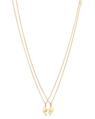 14k gold best friend necklace