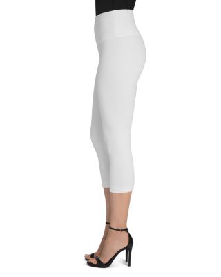 Denim Capri Leggings in White