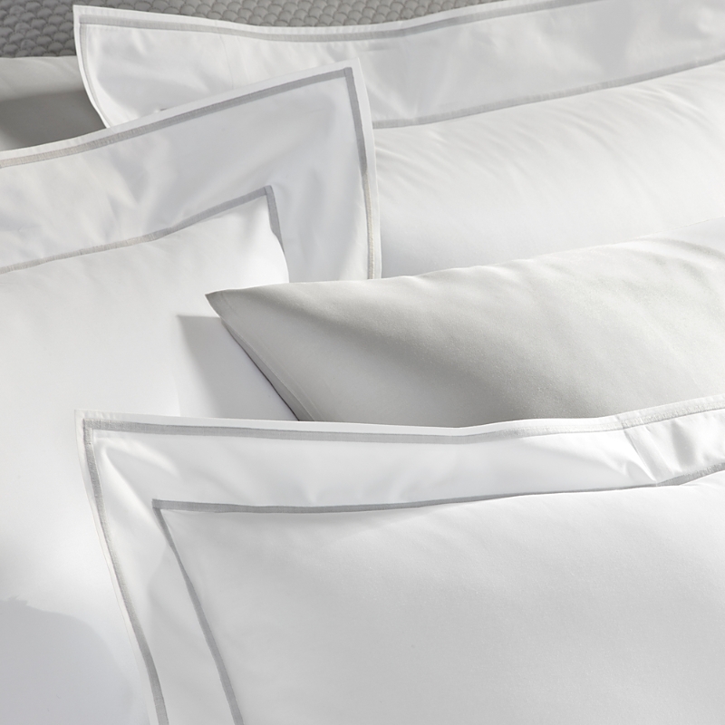 Matouk Ansonia Percale Flat Sheet, King In Sterling