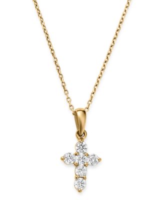 mini diamond cross pendant