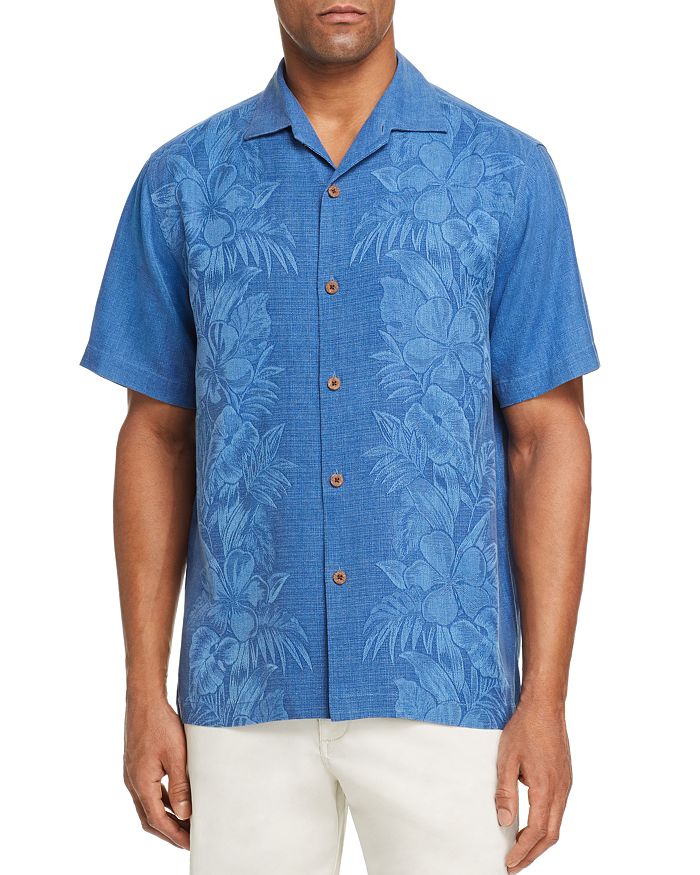 Tommy Bahama Kamari Short Sleeve Classic Fit Silk Jacquard Camp