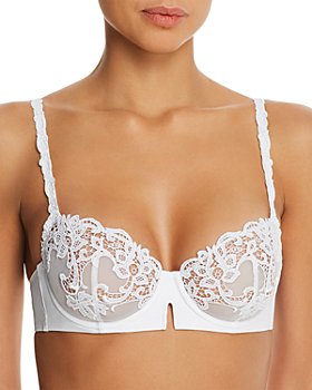 White lace underwired bra