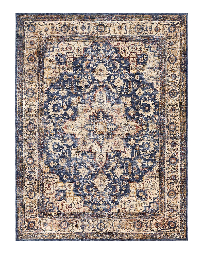 Kenneth Mink Taza Heriz Area Rug, 8'3 X 11'6 In Dark Blue