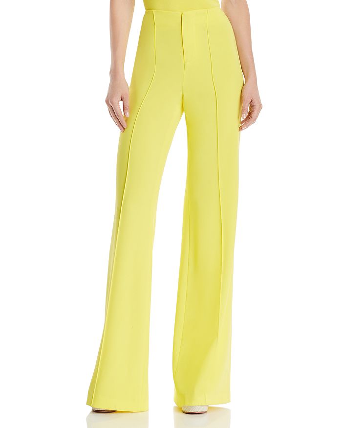 ALICE AND OLIVIA ALICE + OLIVIA DYLAN HIGH-RISE WIDE-LEG PANTS,CC903202105