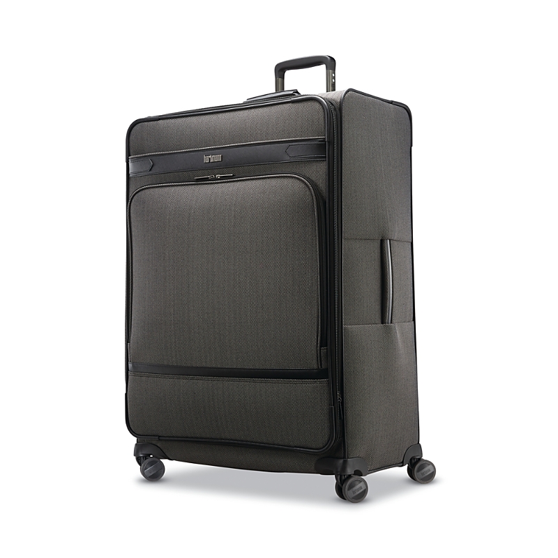 Hartmann Herringbone Deluxe Extended Journey Expandable Spinner In Black Herringbone