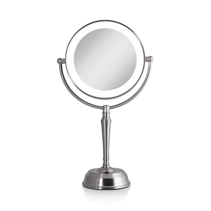 Shop Zadro Led Lighted Vanity Mirror With Rechargeable Battery & Usb Port, 1x/10x Magnification In Clear
