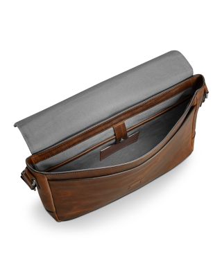 shinola navigator leather messenger bag