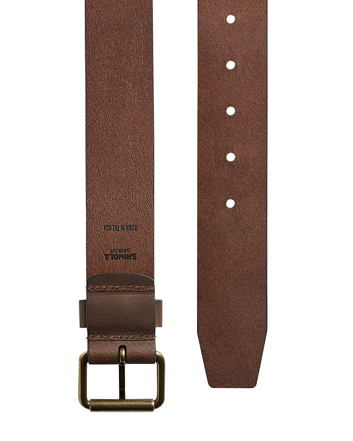 Shop Shinola Men's Bridle Leather Rambler Belt In Dark Brown