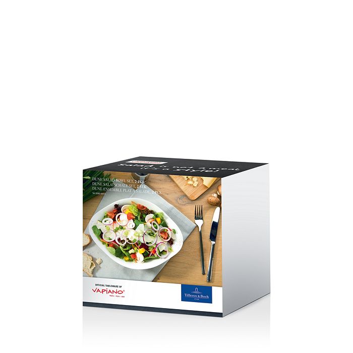 Shop Villeroy & Boch Vapiano Salad Bowls, Set Of 2 In White