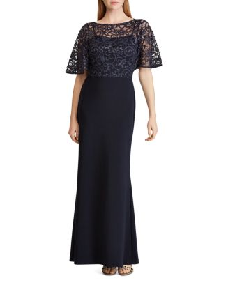 Ralph Lauren Lace-Overlay Gown | Bloomingdale's