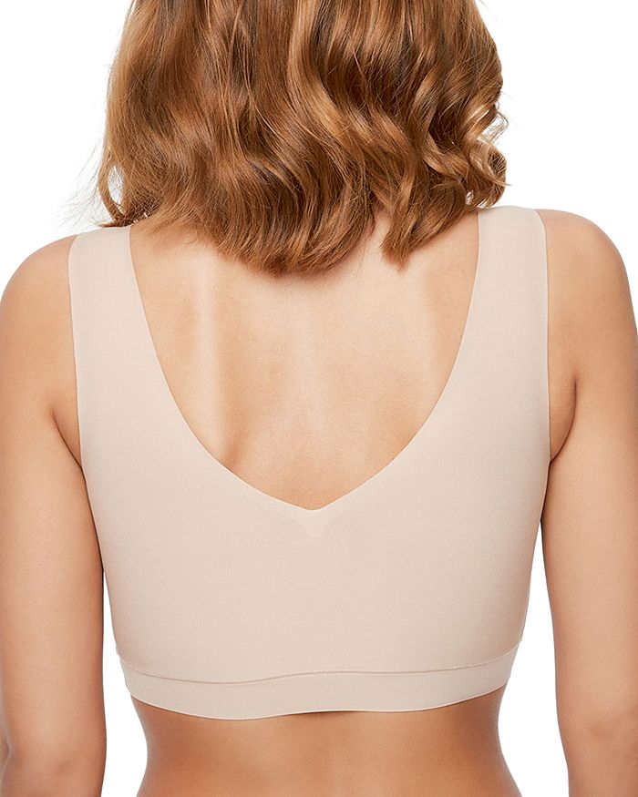 Shop Chantelle Soft Stretch Wireless Padded V-neck Bra In Nude