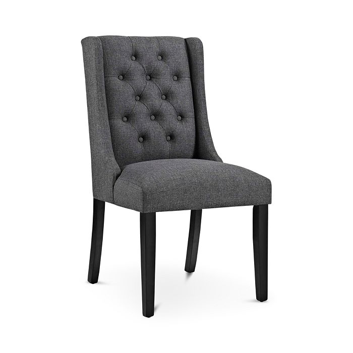 Modway Baronet Fabric Dining Chair In Gray