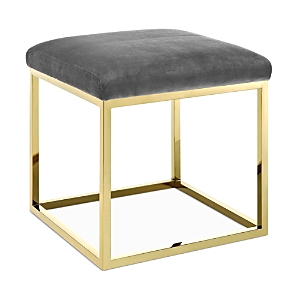 Modway Anticipate Velvet Ottoman In Gray