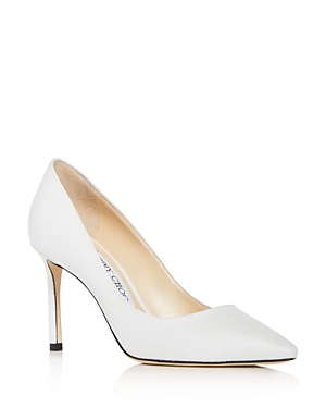 Jimmy Choo Romy 85 Patent Leather Pumps In Latte