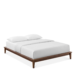 Modway Lodge Queen Wood Platform Bed Frame In Cappuccino