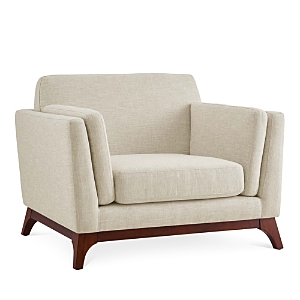 Modway Chance Upholstered Fabric Armchair In Beige