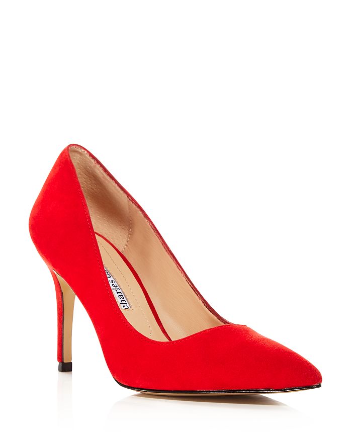 Charles David Women's Vibe Suede Pumps In Hot Red