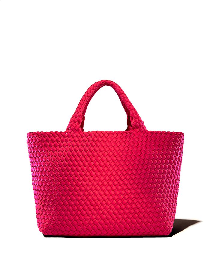 Naghedi St. Barths Small Woven Tote In Magenta