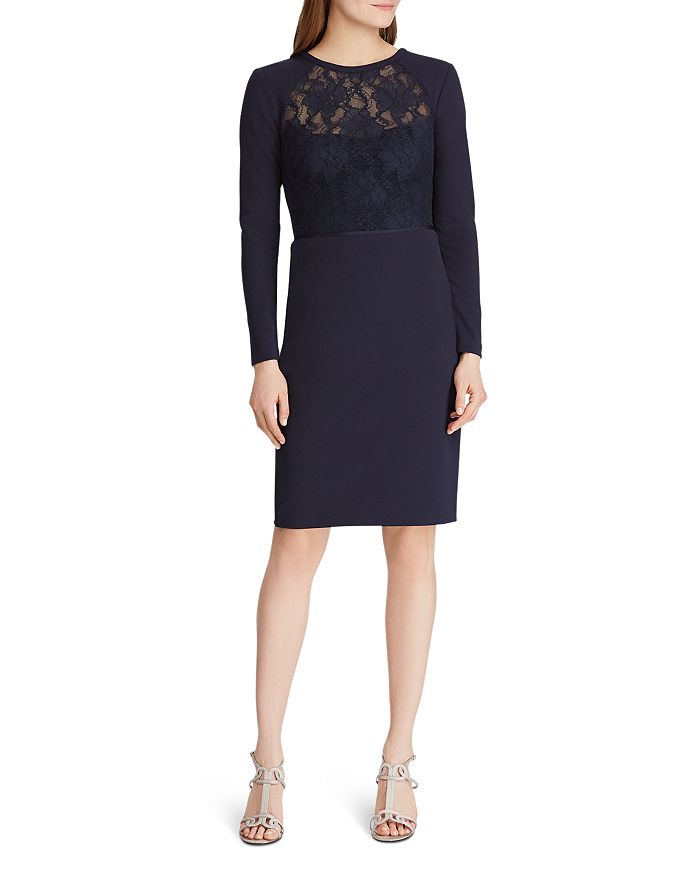 Ralph Lauren Lace Inset Dress Bloomingdale s