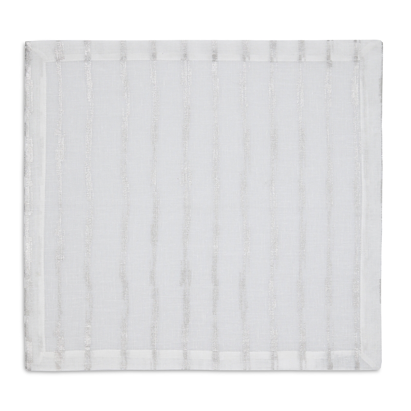 Mode Living Cannes Cocktail Napkins, Set Of 4 In Silver Foil