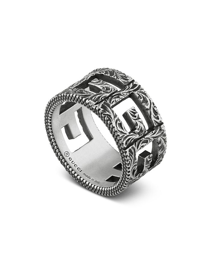 Gucci Sterling Silver G Cube Square G Ring | Bloomingdale's