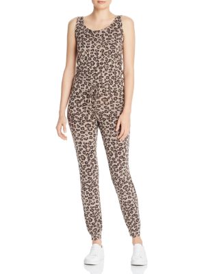 Monrow Leopard Print Drawstring Jumpsuit Bloomingdale s