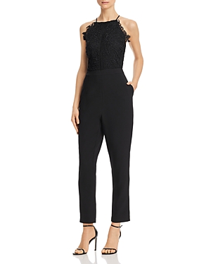 ADELYN RAE ALESSIA LACE-BODICE JUMPSUIT,F94B1859