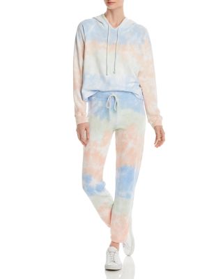 tie dye sweats and sweatshirt set