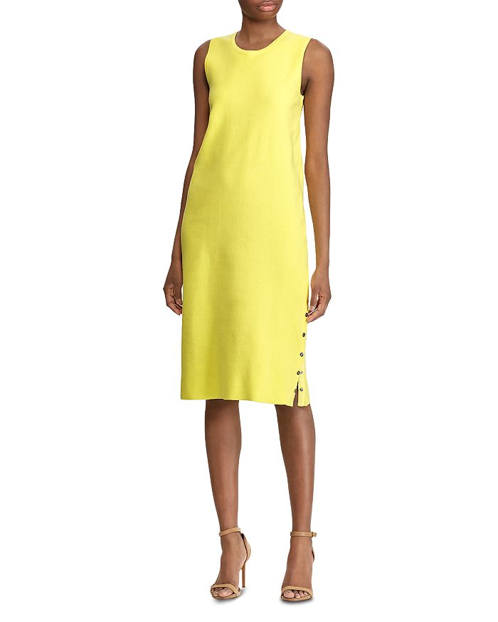 Ralph Lauren Buttoned Side Slit Shift Dress Bloomingdale s