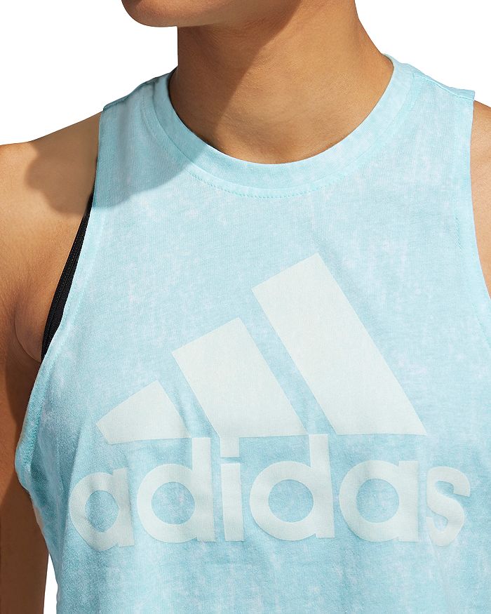 Adidas Originals Adidas Cotton Climalite Logo Cropped Tank Top In Clear ...