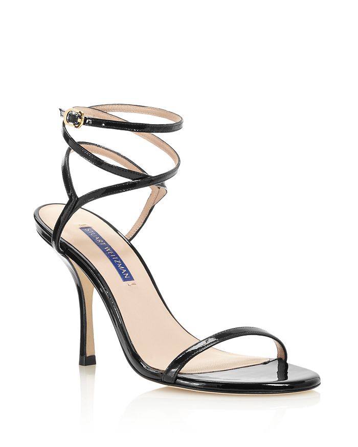 Stuart Weitzman Nearlynude Patent Leather Ankle Strap Sandals Bloomingdale S